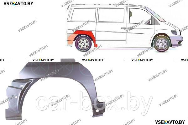 Арка задняя правая MERCEDES VITO W638 02.1996-07.2003