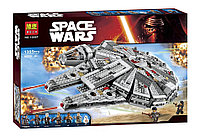 10467 Конструктор Bela Star Wars "Сокол Тысячелетия" 1355 деталей, аналог Lego Star Wars 75105