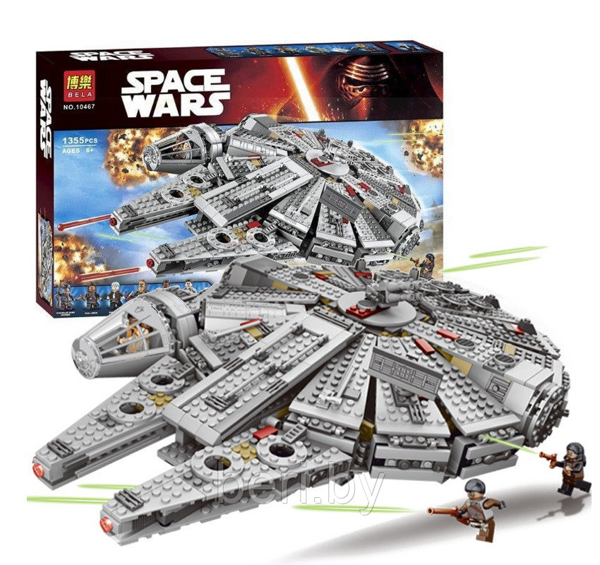 10467 Конструктор Bela Star Wars "Сокол Тысячелетия" 1355 деталей, аналог Lego Star Wars 75105 - фото 6 - id-p100082493