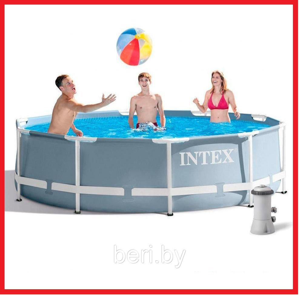 INTEX 26706NP Каркасный бассейн (305х99 см),с насосом и лестницей, интекс - фото 1 - id-p100083682