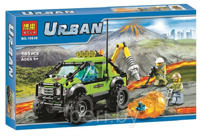 10638 Конструктор Bela Urban "Вулканический грузовик" 185 деталей, аналог Lego City 60121, фото 1