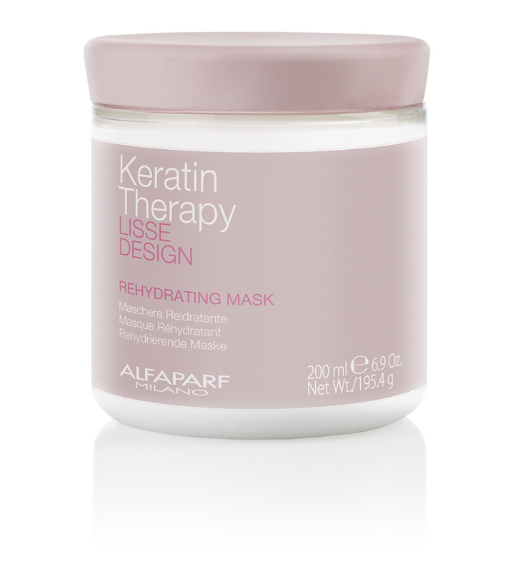 Кератиновая увлажняющая восстанавливающая маска для волос ALFAPARF Milano Lisse Design Keratin 200ml