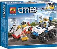 10652 Конструктор Bela Cities "Полицейский квадроцикл", 59 деталей, аналог Lego City 60135