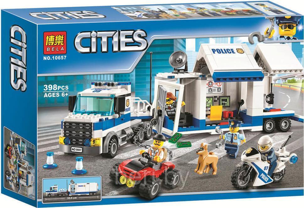 10657 Конструктор Bela Cities "Мобильный командный центр" 398 деталей, аналог Lego City 60139 - фото 1 - id-p100230197