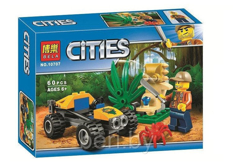 10707 Конструктор Bela Cities "Перевозчик Песчаного Багги", 60 деталей аналог Lego City 60156, фото 1
