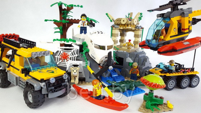 10712 Конструктор Bela Cities "База исследователей джунглей" 857 деталей, аналог Lego City 60161 - фото 2 - id-p100230230