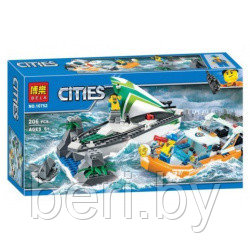 10752 Конструктор Bela Cities "Операция по спасению парусной лодки" 206 деталей, аналог Lego City 60168
