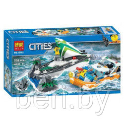 10752 Конструктор Bela Cities "Операция по спасению парусной лодки" 206 деталей, аналог Lego City 60168 - фото 1 - id-p100230267