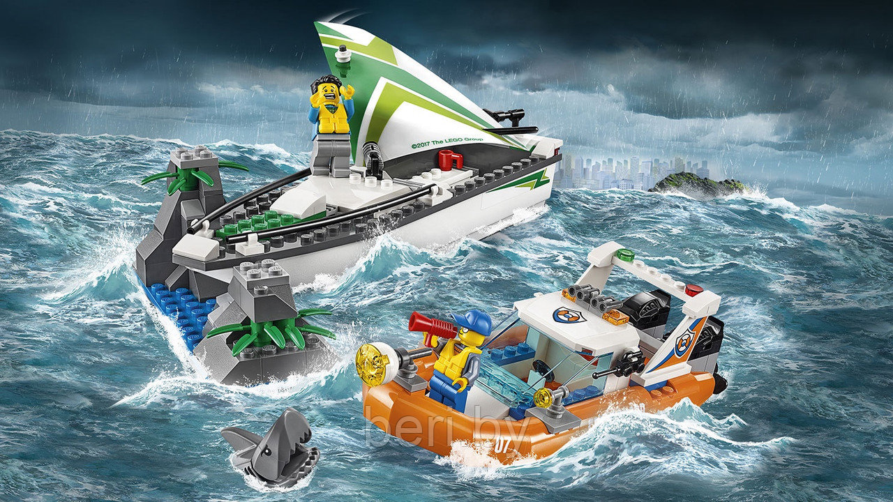 10752 Конструктор Bela Cities "Операция по спасению парусной лодки" 206 деталей, аналог Lego City 60168 - фото 4 - id-p100230267