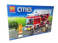 10828 Конструктор Bela Cities "Пожарный автомобиль с лестницей" 225 деталей, аналог Lego City 60107