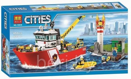 10830 Конструктор Bela Cities "Пожарный бот" 450 деталей, аналог Lego City 60109