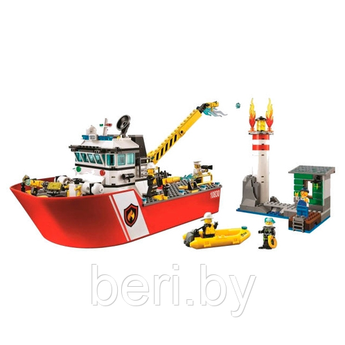 10830 Конструктор Bela Cities "Пожарный бот" 450 деталей, аналог Lego City 60109 - фото 4 - id-p100231652
