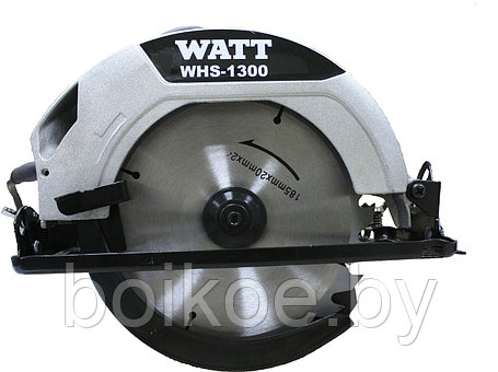 Циркулярная пила WATT WHS-1300 (1300 Вт, 185х20 мм, до 62 мм), фото 2