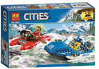 10861 Конструктор Bela Cities "Погоня по горной реке" 138 деталей, аналог Lego City 60176