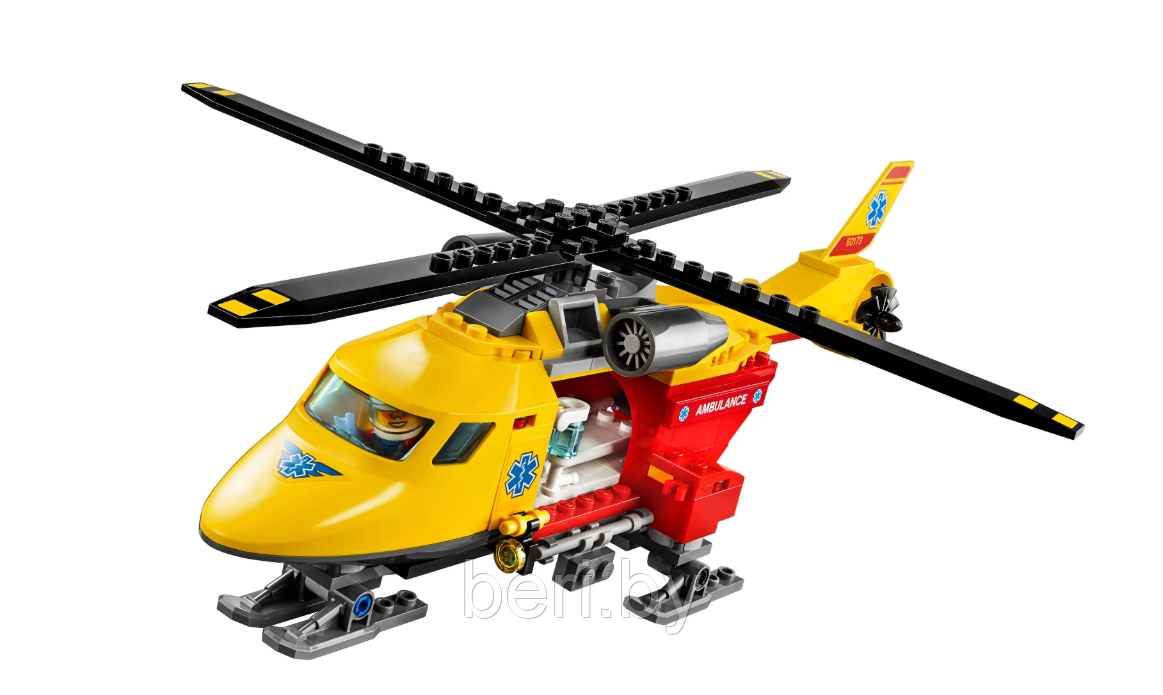 10868 Конструктор Bela Cities "Вертолет скорой помощи" 208 деталей, аналог Lego City 60179 - фото 2 - id-p100237007