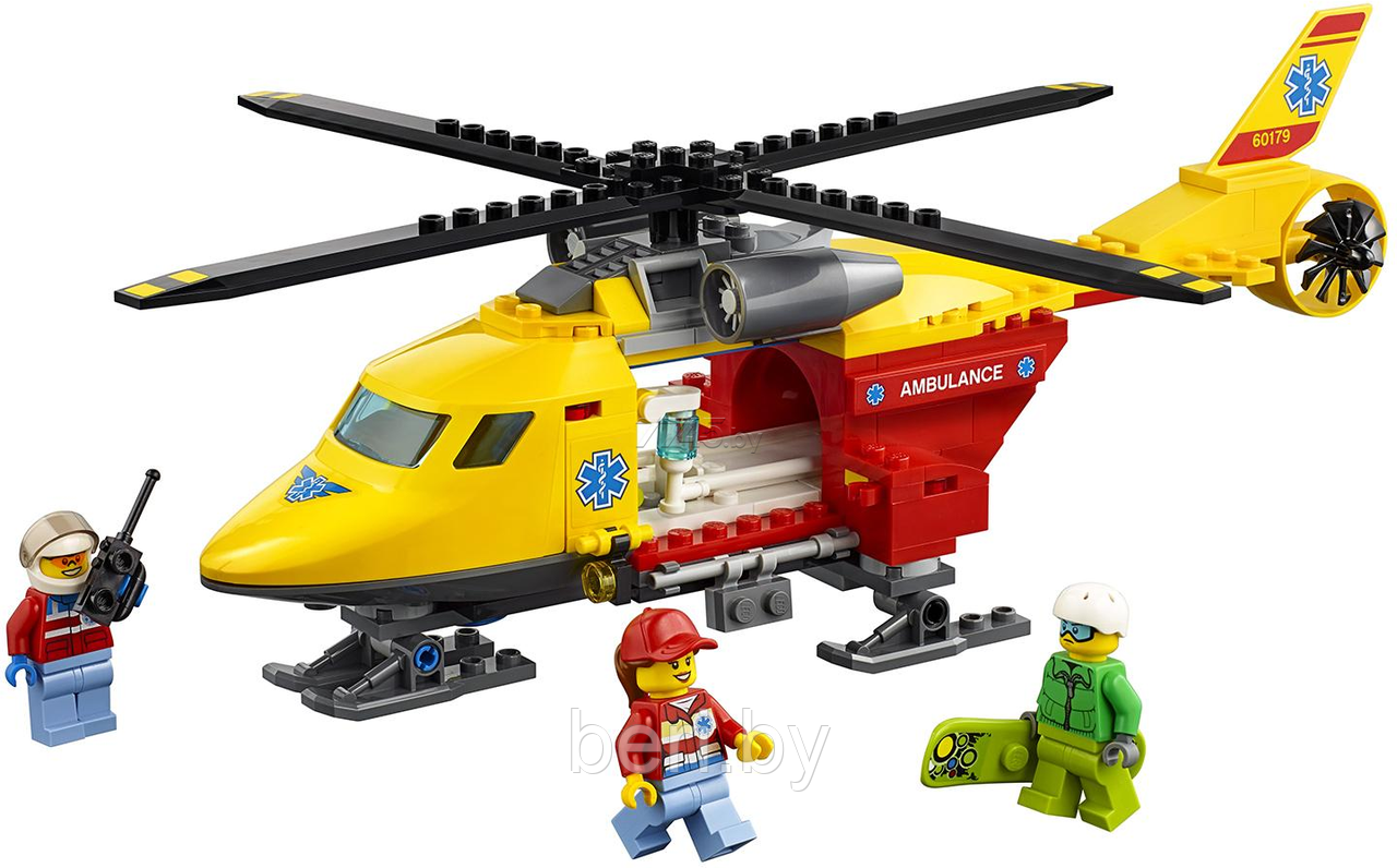 10868 Конструктор Bela Cities "Вертолет скорой помощи" 208 деталей, аналог Lego City 60179 - фото 4 - id-p100237007