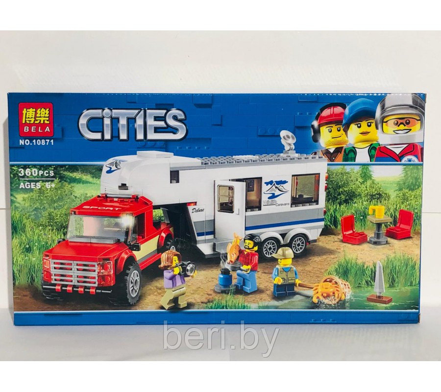10871 Конструктор Bela Cities "Дом на колесах" 360 деталей, аналог Lego City 60182 - фото 1 - id-p100237573