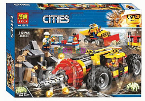 10875 Конструктор Bela Cities "Тяжелый бур для горных работ" 312 деталей, аналог Lego City 60186