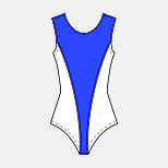 Гимнастический купальник из бифлеска двухцветный без рукавов, фото 3