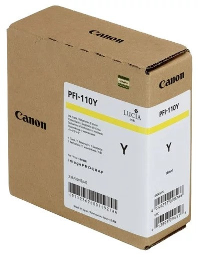 Картридж PFI-110Y/ 2367C001 (для Canon imagePROGRAF TX-2000/ TX-3000/ TX-4000) жёлтый