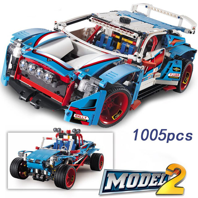 Конструктор Decool 3377 Гоночный автомобиль 2в1 (аналог Lego Technic 42077) 1005 деталей - фото 2 - id-p100260414