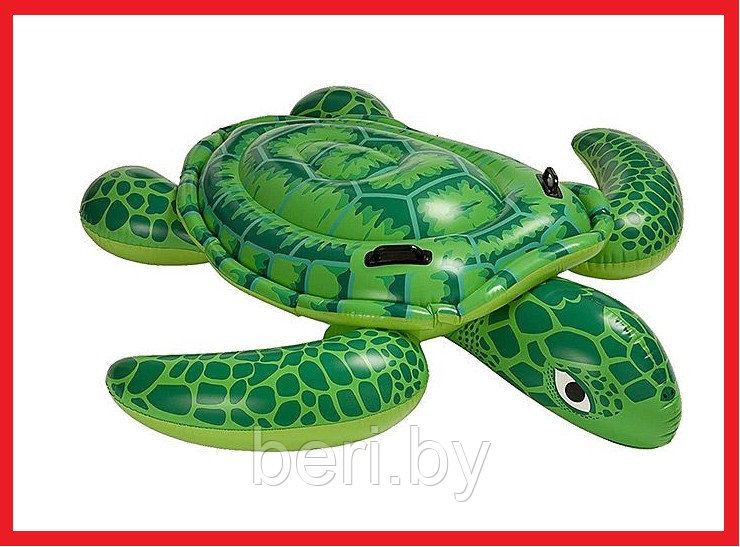 Надувная игрушка-наездник "Черепаха" (150х127 см) от 3 лет, интекс, надувной плот с ручками INTEX 57524 - фото 2 - id-p100254689