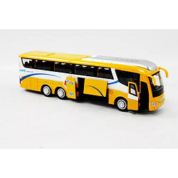 Игрушка Автобус туристический металлический (свет, звук) разные цвета