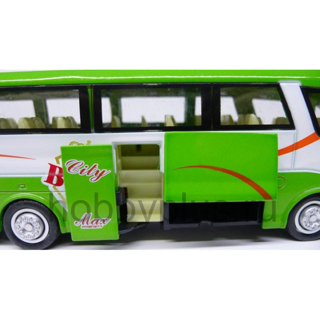 Игрушка Автобус туристический металлический (свет, звук) разные цвета - фото 6 - id-p100260954