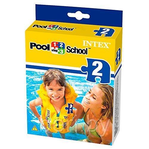 INTEX 58660EU Жилет для плавания детский Pool School Step 2 ( 50х47 см), от 3 до 6 лет, интекс - фото 3 - id-p100293213