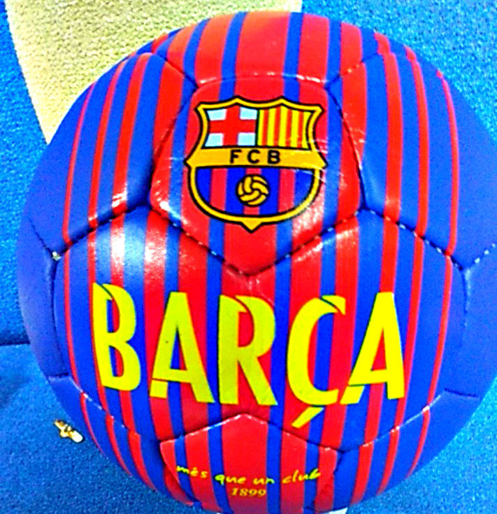 Мяч футбольный кожаный детский фк барселона fc barcelona - фото 1 - id-p100260933
