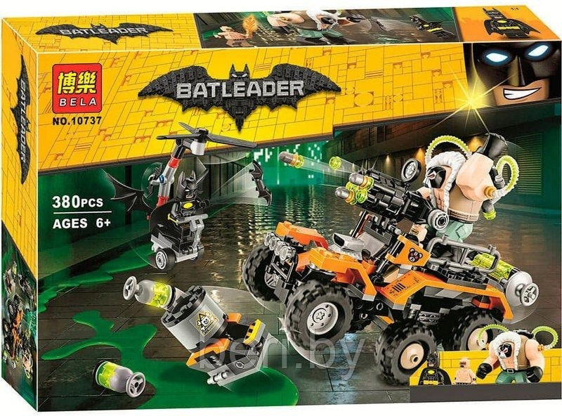 Конструктор Bela Batman 10737 "Химическая атака Бэйна" 380 деталей, аналог Lego Batman 70914