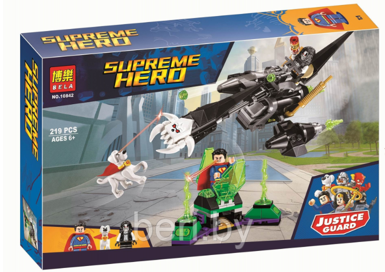10842 Конструктор Bela "Супермен и Крипто объединяют усилия 219 деталей, аналог Lego Super Heroes 76096