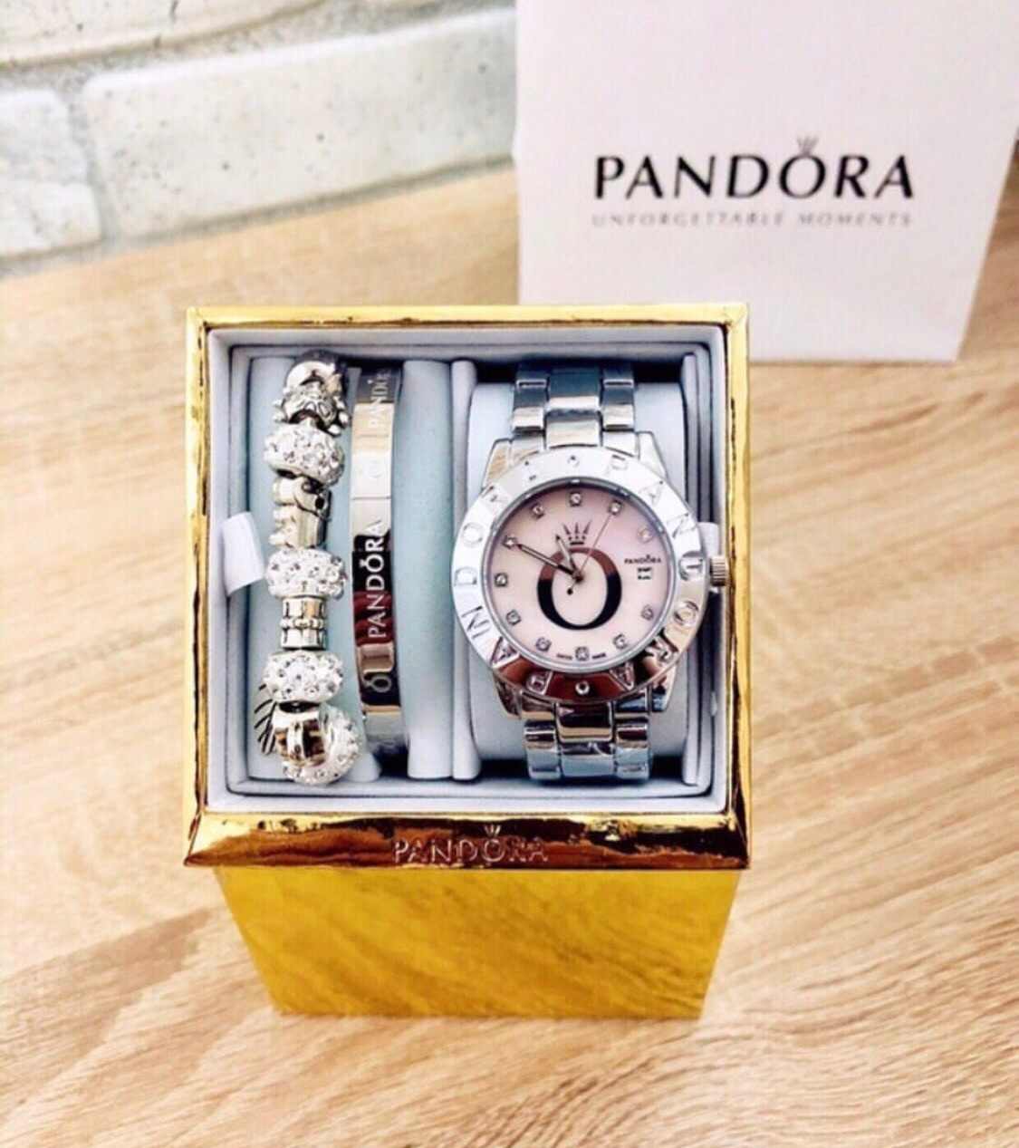 Часы женские Pandora (Пандора) PR-2685 (комплект) - фото 1 - id-p100337439