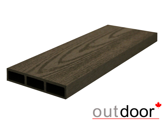 Вентилируемый фасад из ДПК Outdoor темно-коричневый (рис.дерево) 115*22*3000 мм.