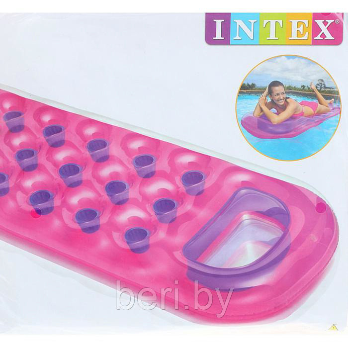 INTEX 59895NP Надувной матрас для плавания (188 х 71 см), 2 цвета, ремкомплект, от 14 лет, интекс - фото 5 - id-p100352997