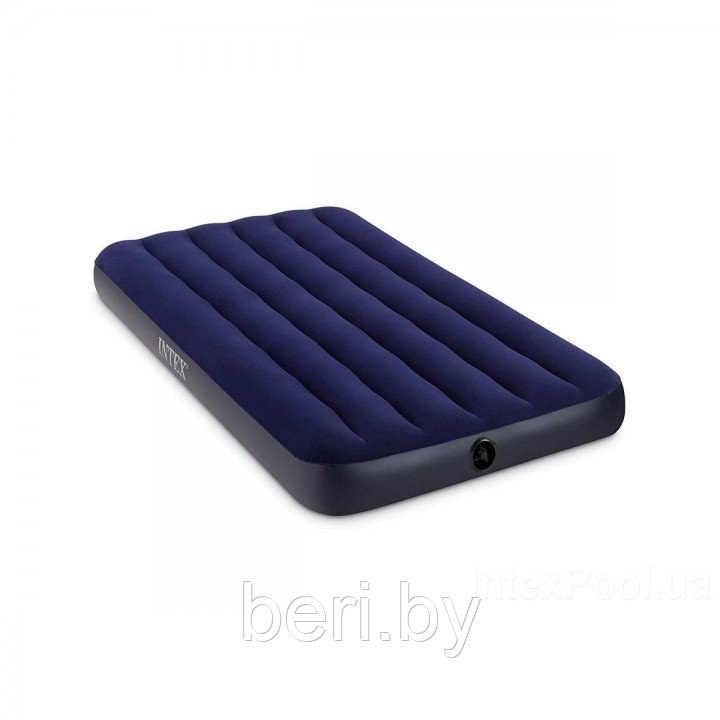 INTEX 68757 Надувной матрас CLASSIC DOWNY BED (191х99х22 см), одноместный, полуторный, ремкомплект, интекс - фото 2 - id-p100355606