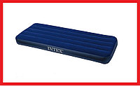 INTEX 68757 Надувной матрас CLASSIC DOWNY BED (191х99х22 см), одноместный, полуторный, ремкомплект, интекс