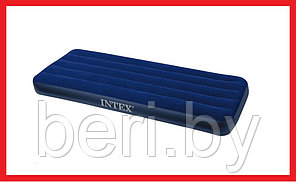 INTEX 68757 Надувной матрас CLASSIC DOWNY BED (191х99х22 см), одноместный, полуторный, ремкомплект, интекс