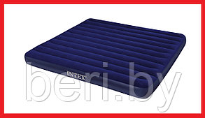 INTEX 68755 Матрас надувной "Classic Downy Bed" (203х183х22 см), двухместный, двухспальный, интекс
