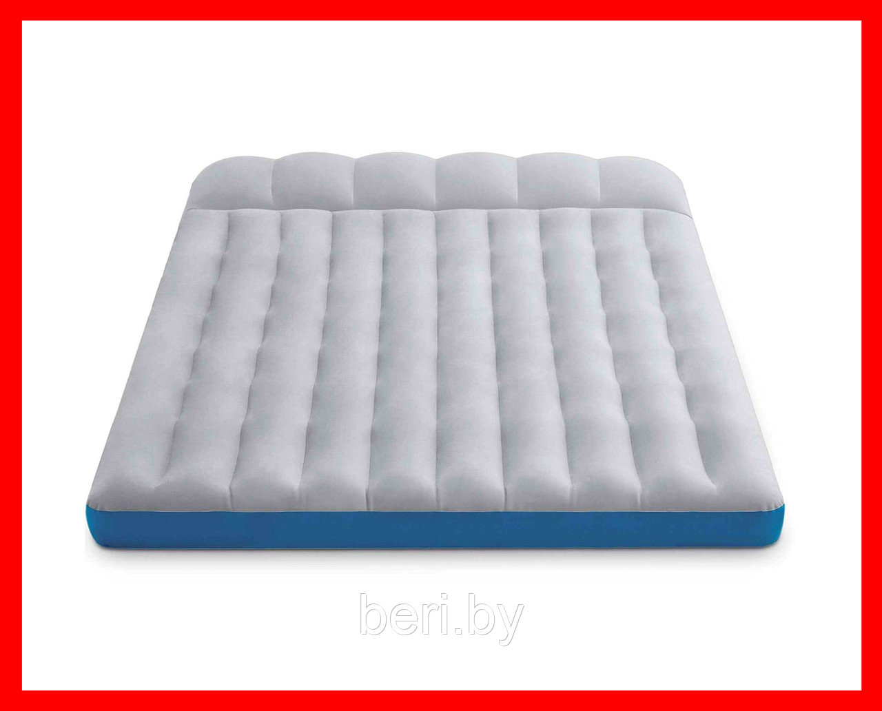 INTEX 67999 Матрас надувной "Classic Downy Bed" (193х127х24 см),  двухместный, самоклеющаяся заплатка, интекс