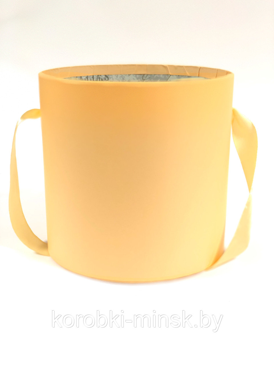 Шляпная коробка эконом без крышки D20 H21 цвет персик. - фото 1 - id-p100359056