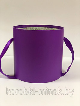 Шляпная коробка эконом без крышки D20 H21 цвет фиолет.