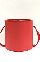 Шляпная коробка эконом без крышки D22,5 H23 цвет красный.