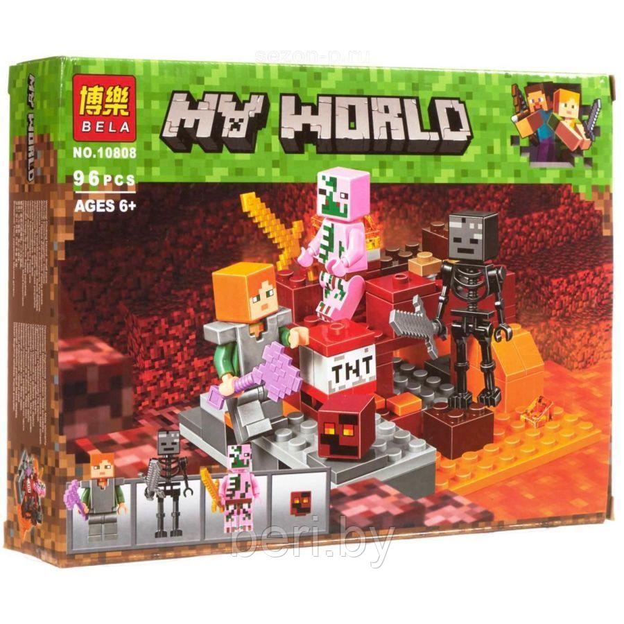 Конструктор Bela Minecraft 10808 "Бой в Подземелье" 96 деталей, аналог Lego Minecraft 21139