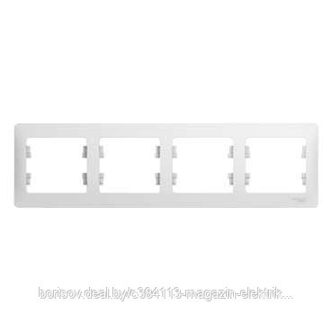 Рамка на 4 поста горизонтальная, GSL000104 Schneider Electric Glossa