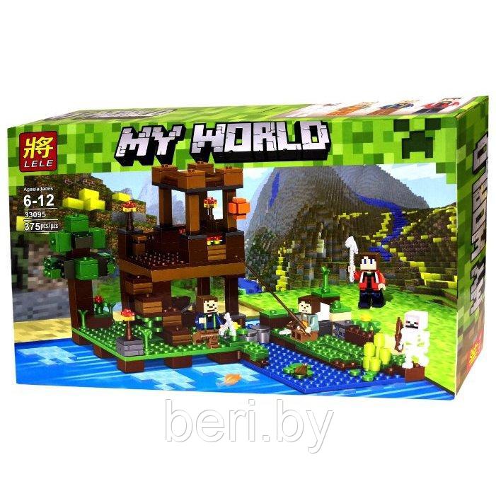 33095 Конструктор Lele Minecraft "На реке" 375 деталей, аналог Lego Minecraft