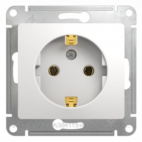 Розетка с заземлением без шторок, GSL000143 Schneider Electric Glossa