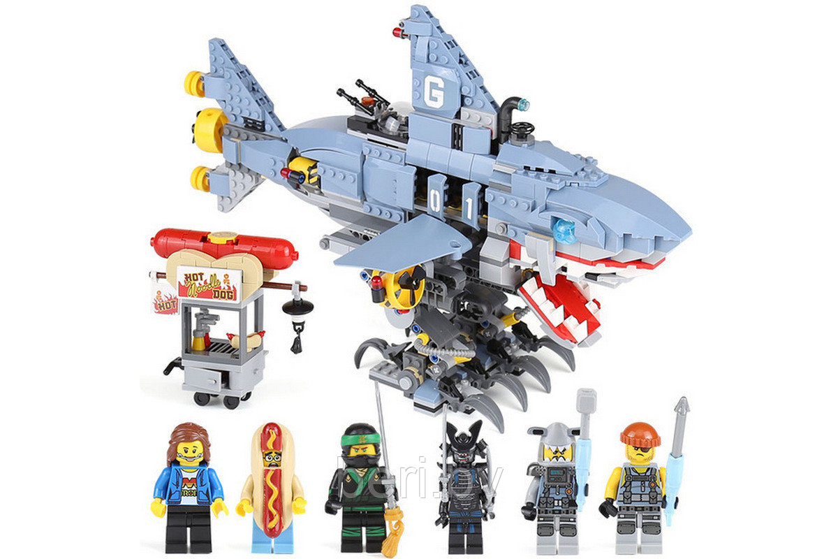 06067 Конструктор Lepin "Гармадон акула" 929 деталей, аналог Lego 70656 - фото 4 - id-p100372005