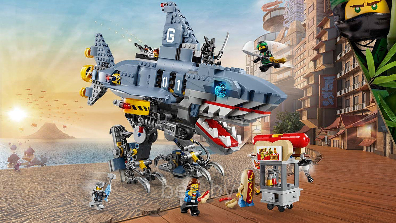 06067 Конструктор Lepin "Гармадон акула" 929 деталей, аналог Lego 70656 - фото 5 - id-p100372005