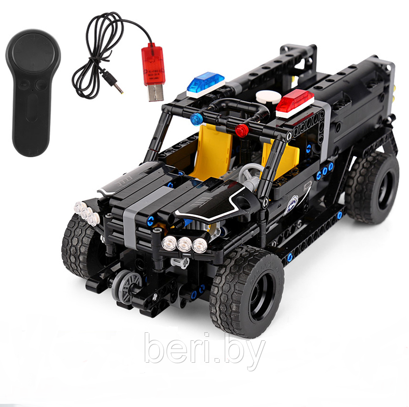 13006 Конструктор "Полицейский Джип на управлении" 431 деталь аналог Lego Technik - фото 3 - id-p100372304
